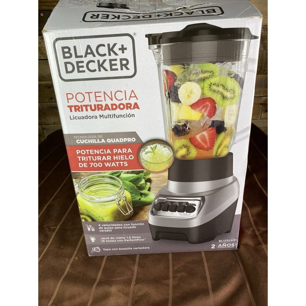 Black & Decker Power Crush 6 Cup Multifunction Blender 700W 4 Speed & Pulse